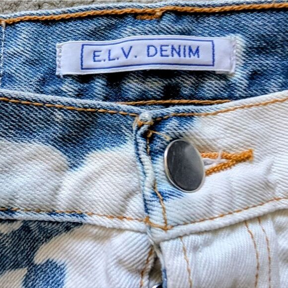 E.L.V. Denim blue /Bleached straight leg high waist (32) - Picture 2 of 5